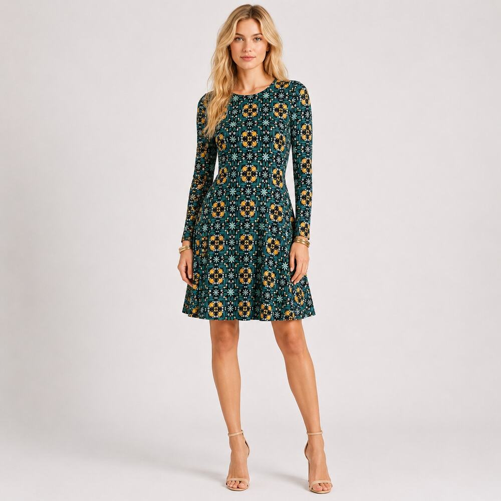 NWOT Anthropologie Mata Traders Dress Romanticore Fit'n Flare Size S